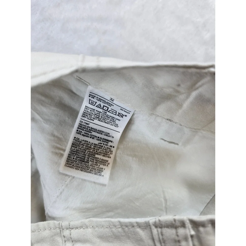 Old Navy Chino Shorts Mens 32 Khaki Beige 100% Cotton Lived-In Straight NEW